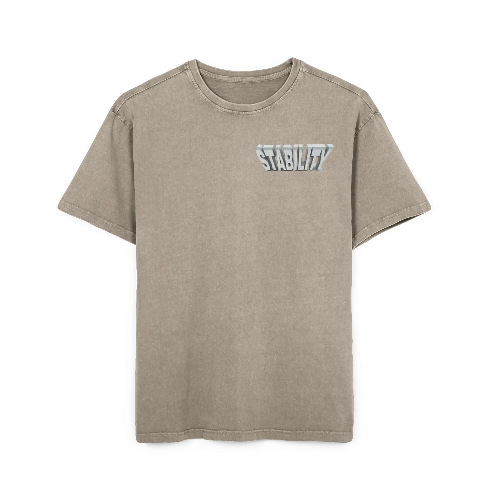 Oversize Tee Stability Acid Washed Men's Shirt