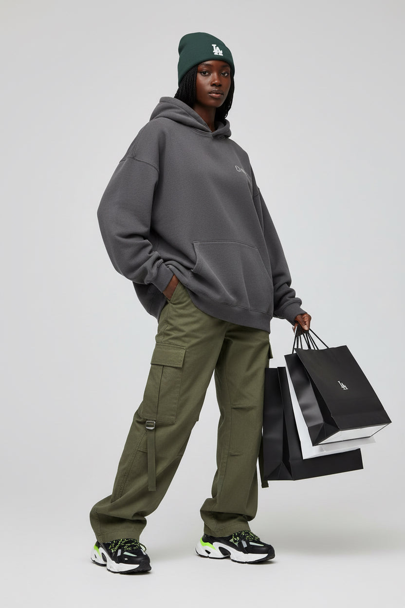 Embroidered LA Logo Knit Beanie — Cozy Streetwear Winter Hat