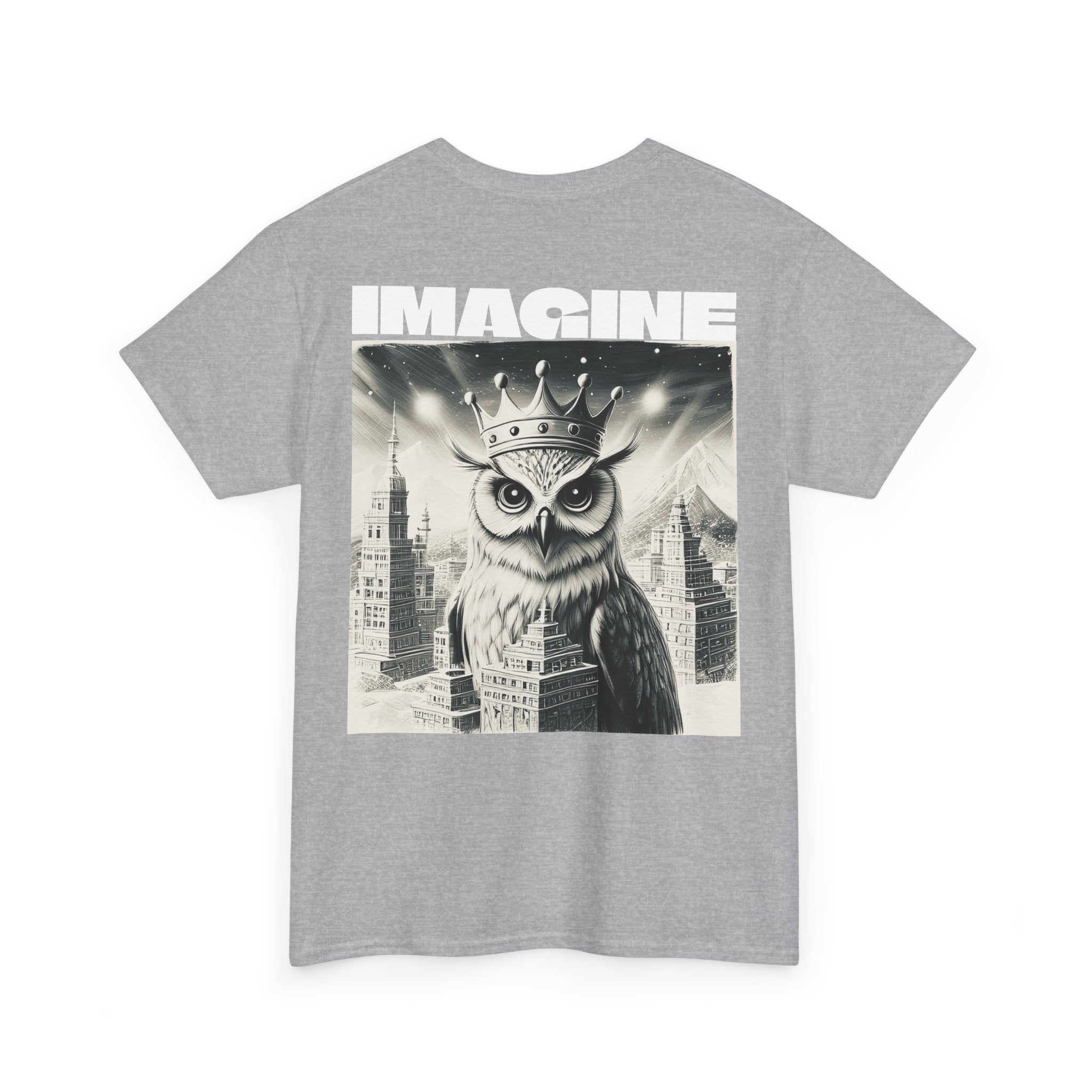 Imagine Owl Graphic Unisex Heavy Cotton Tee