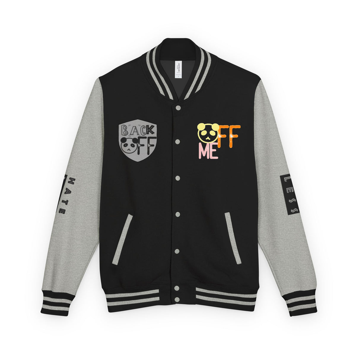 Unisex Heavyweight Letterman Jacket - Fun Panda Graphic Design