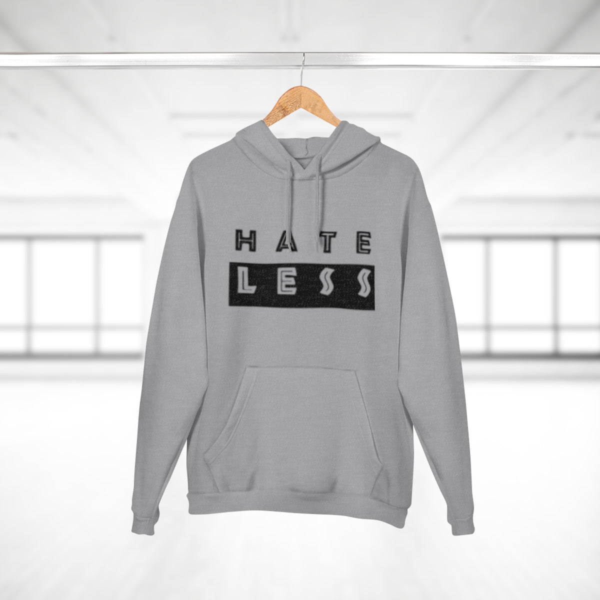 Hate Less Unisex Pullover Hoodie - Positive Vibes for Everyday Wear