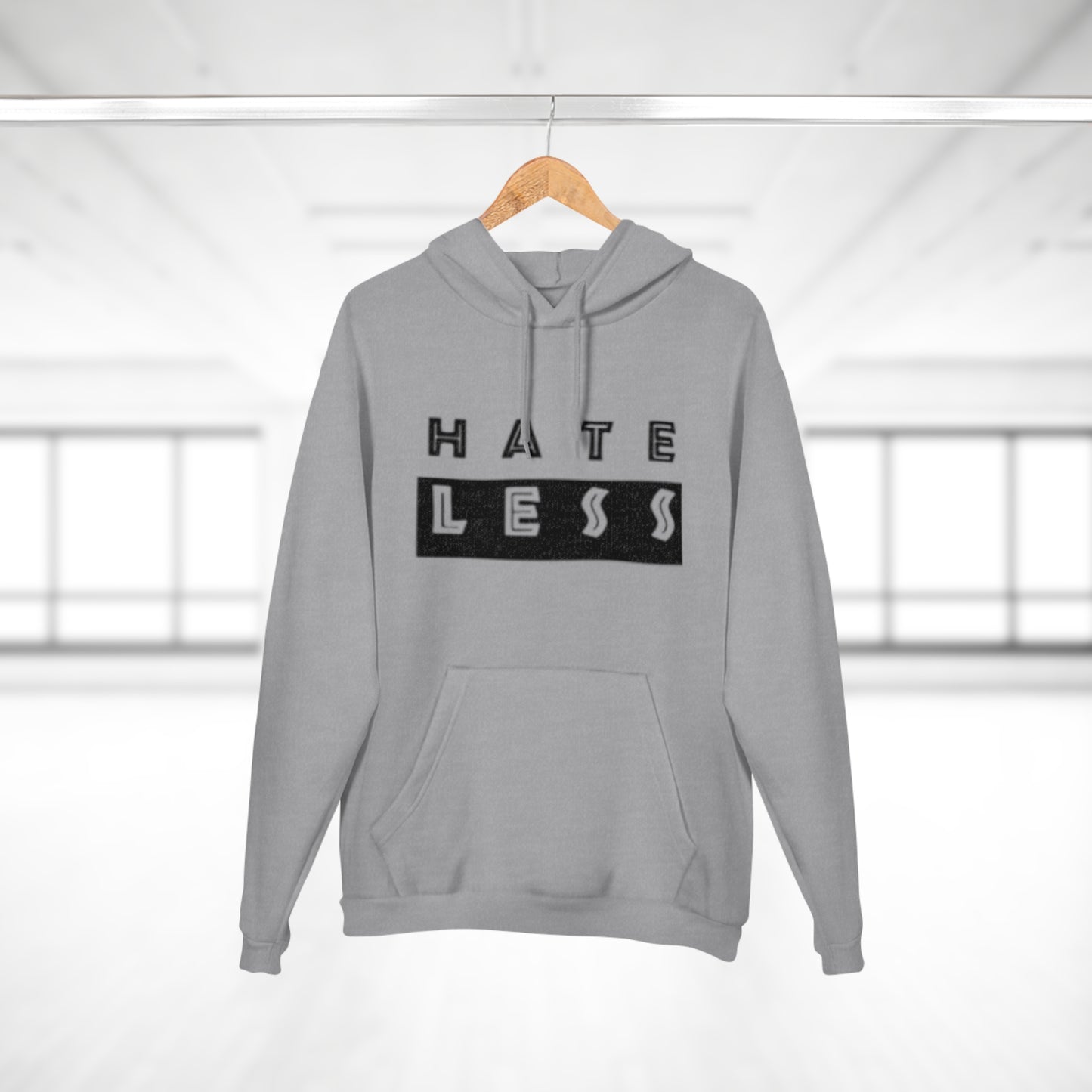Hate Less Unisex Pullover Hoodie - Positive Vibes for Everyday Wear
