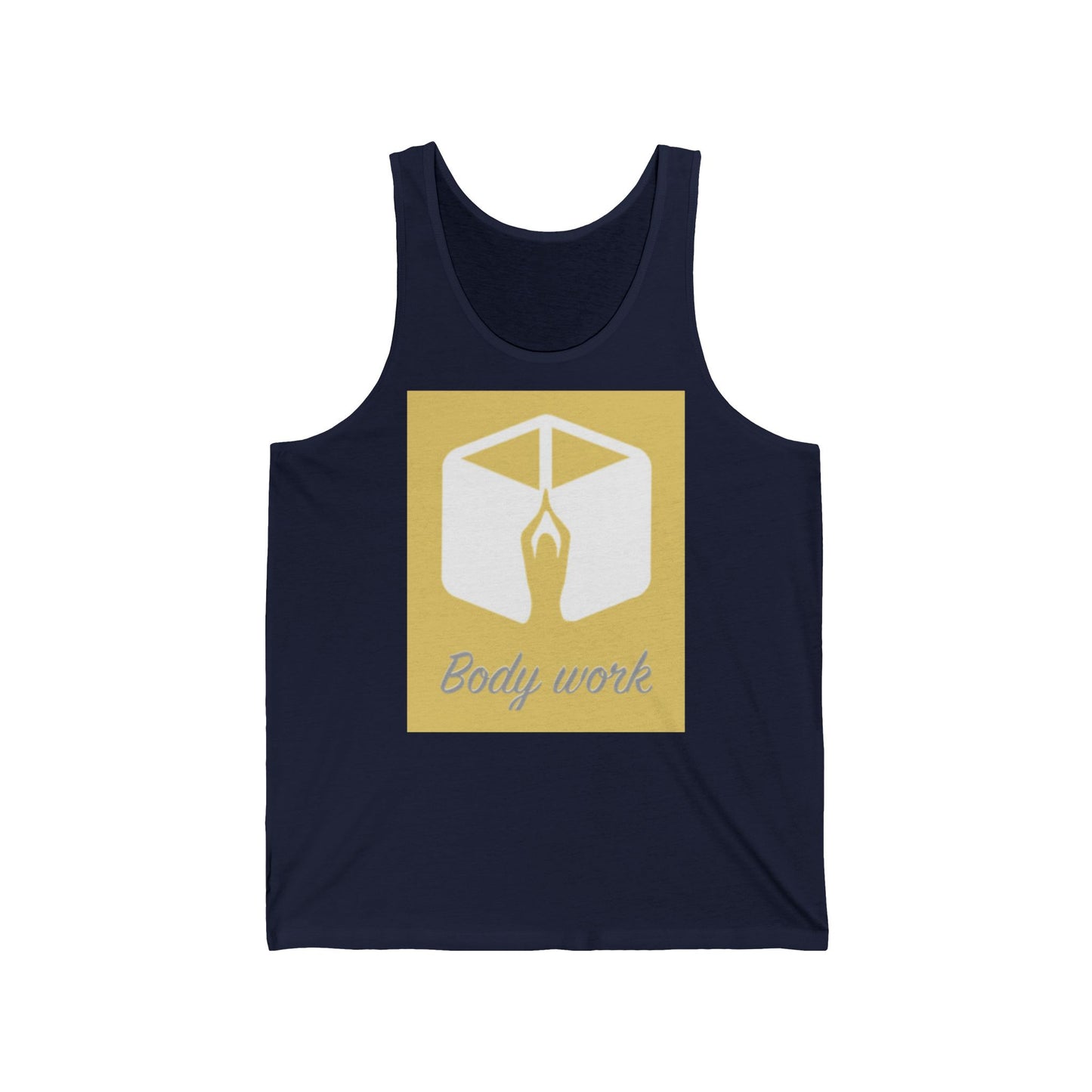 Unisex Jersey Tank Top - Body Work Design, Yoga Apparel, Fitness Gear, Workout Shirt, Gift for Health Enthusiasts