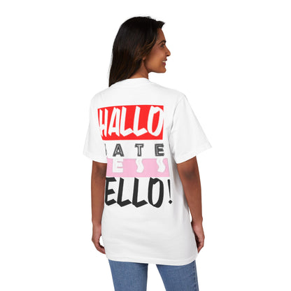 Hate Less Unisex Drop-Shoulder T-Shirt - Trendy Casual Wear