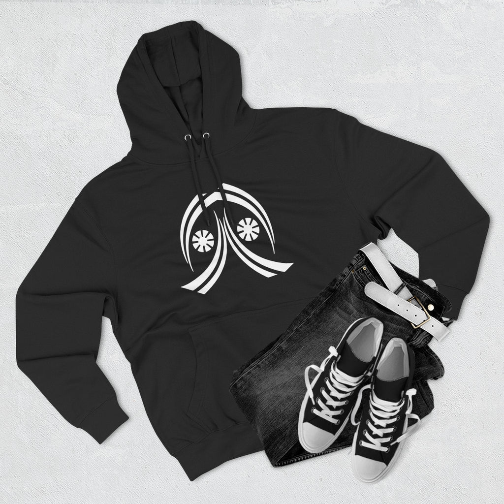 Cozy Three-Panel Fleece Hoodie, Perfect for Fall, Streetwear, Casual Outfits, Gift for Him/Her, Unique Layering Piece Printify