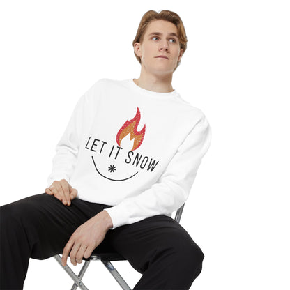 Let It Snow Unisex Garment-Dyed Sweatshirt