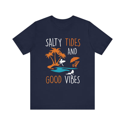 Marées salées et bonnes vibrations Tee unisexe 