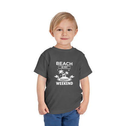 Beach Is My Happy Weekend Toddler Tee