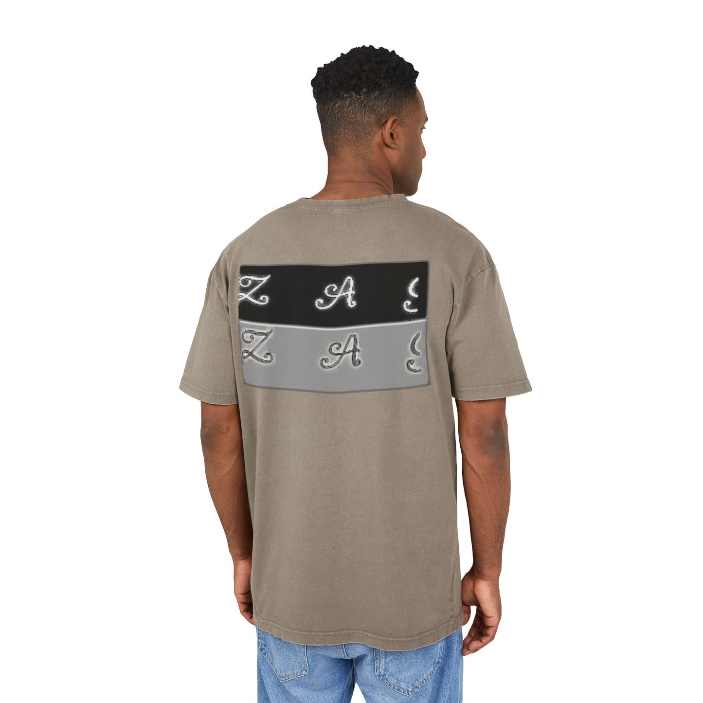 Oversize Tee - Zagzag Acid Washed Design