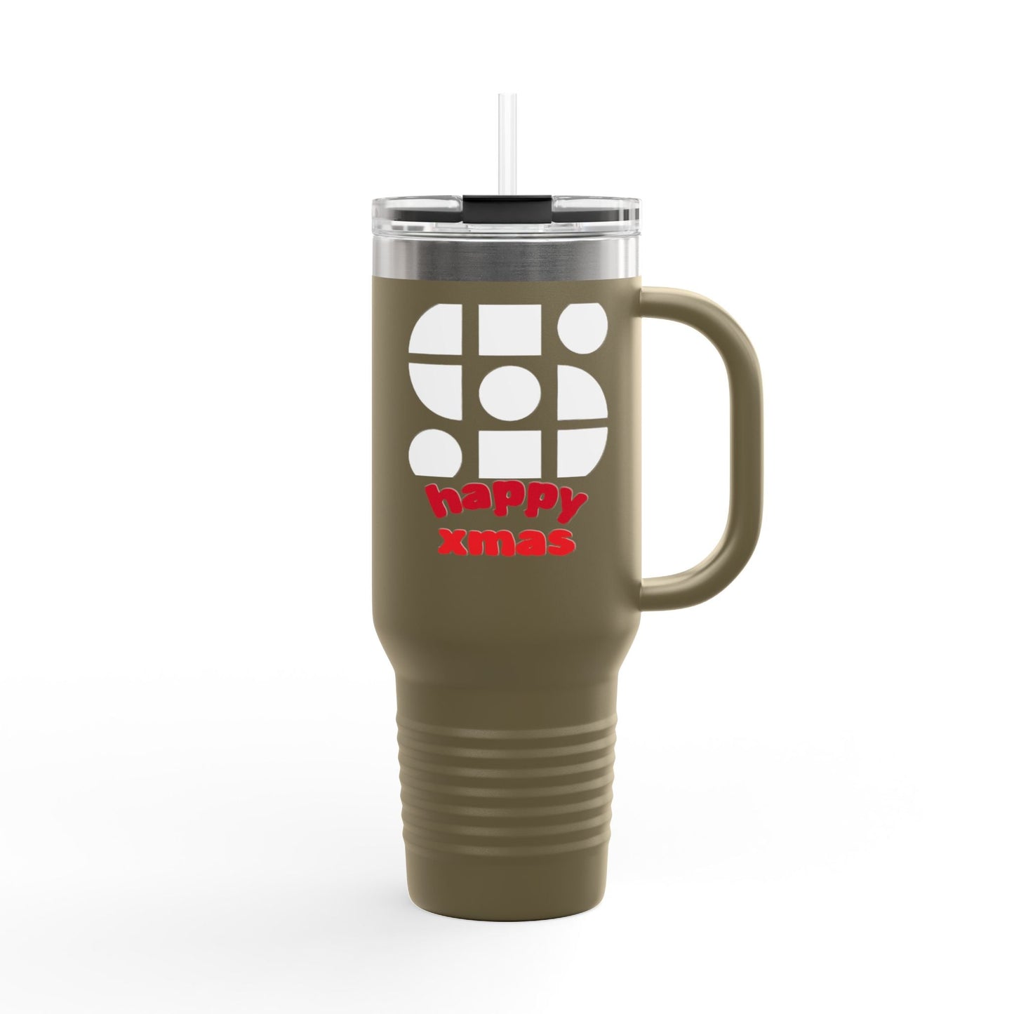 Travel Mug - 'Happy Xmas' Design Printify