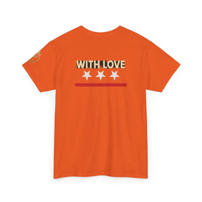 Stylish Unisex Heavy Cotton Tee - 'With Love' Statement Shirt, Casual Wear, Gift for Her, Gift for Him, Everyday Comfort Printify