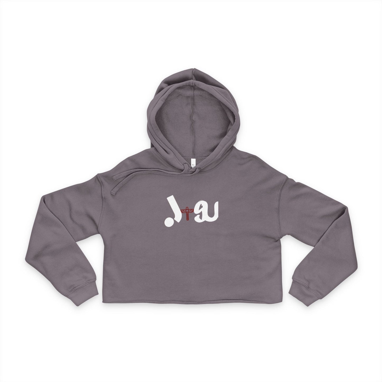 Cropped Hoodie with J+SU Design Printify