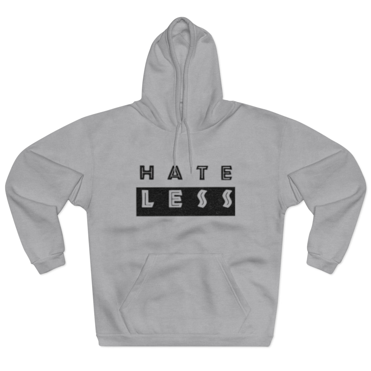 Hate Less Unisex Pullover Hoodie - Positive Vibes for Everyday Wear