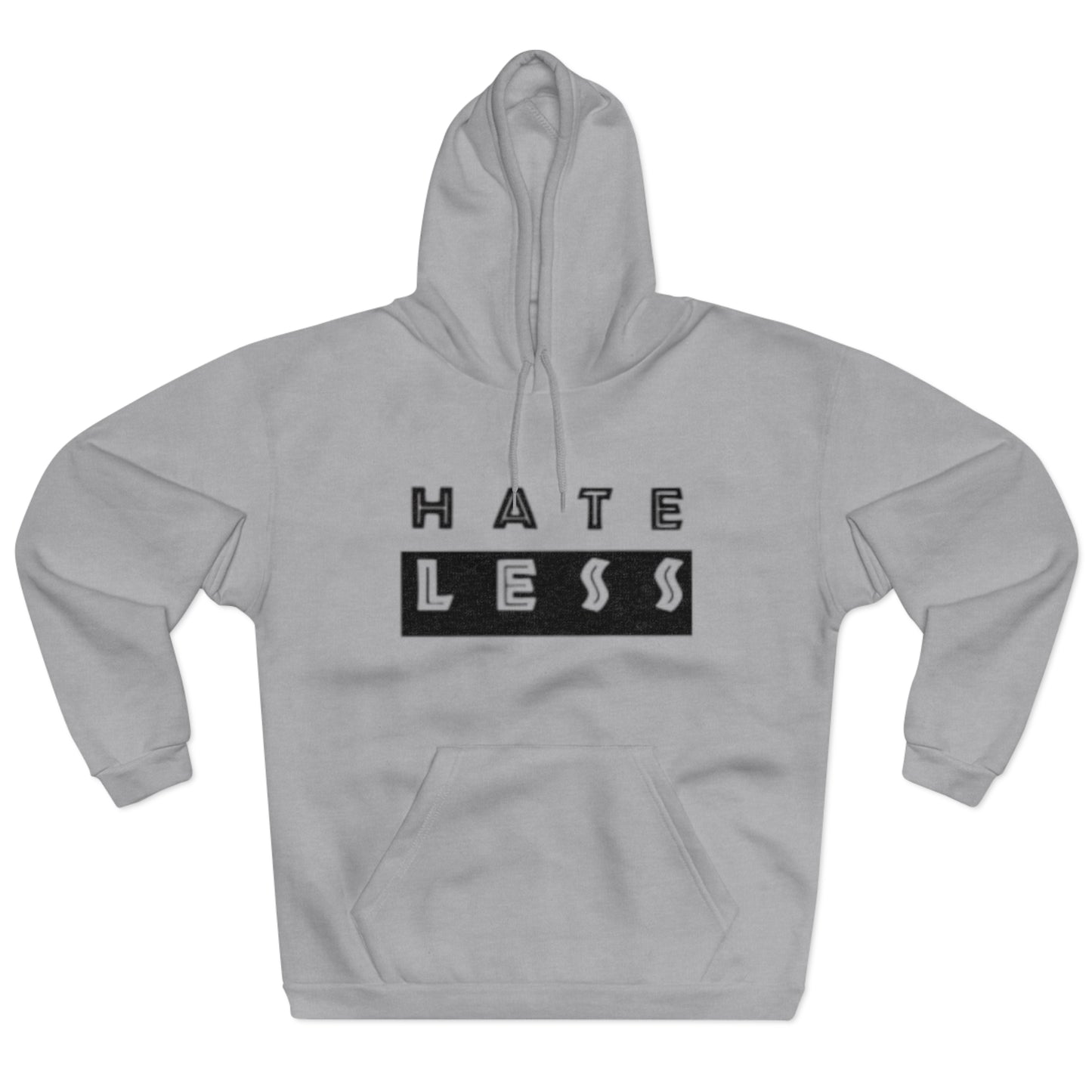 Hate Less Unisex Pullover Hoodie - Positive Vibes for Everyday Wear