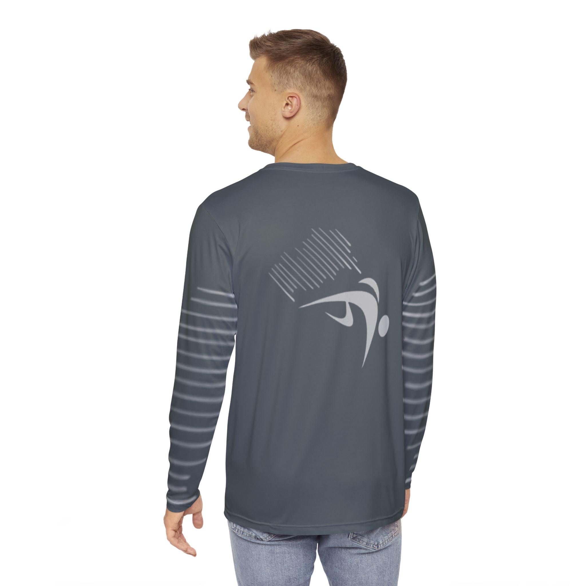 Men's Long Sleeve Performance Shirt, Athletic Tee, Sportswear, Gym Top, Fitness Apparel, Activewear, Workout Clothing