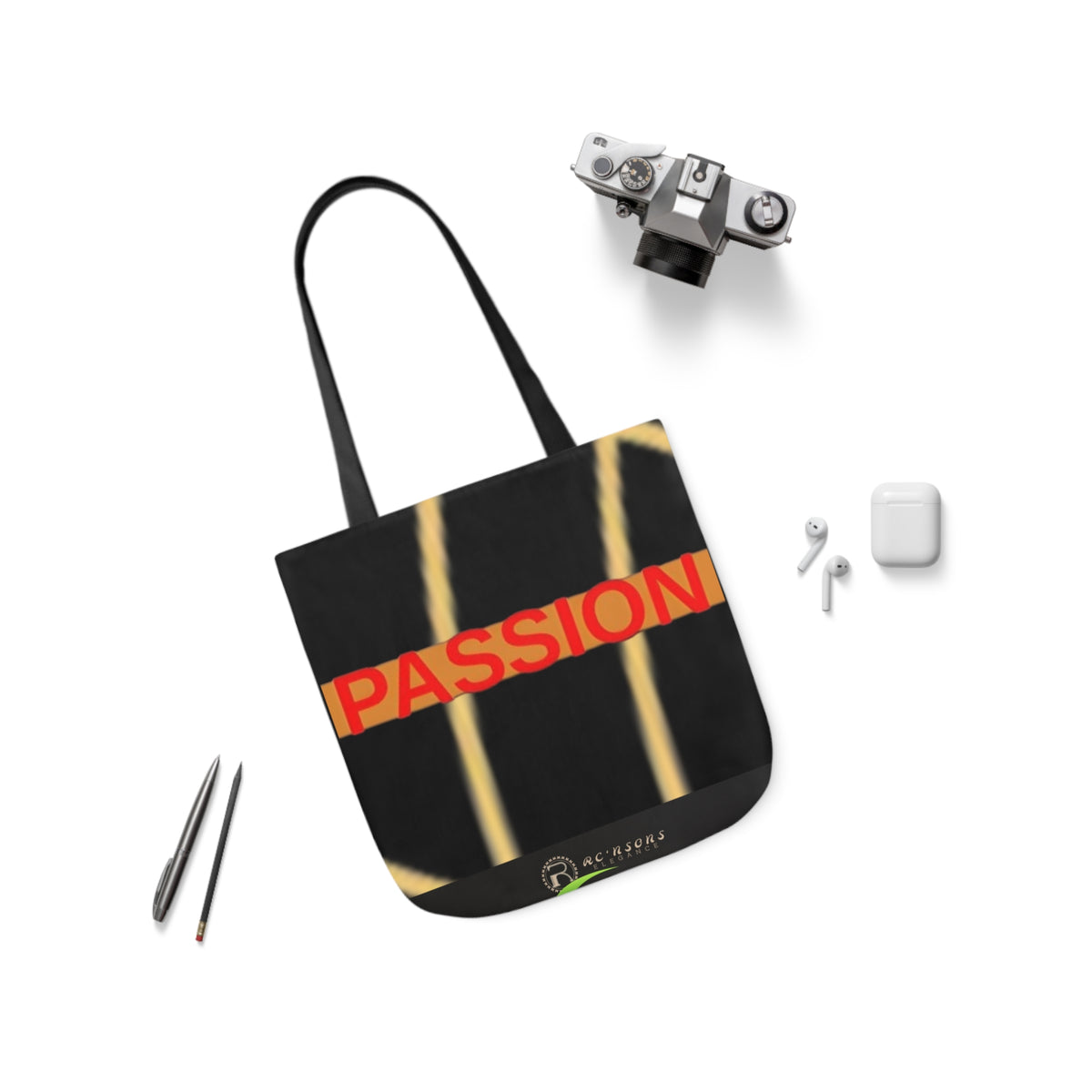 Passion Canvas Tote Bag, 5-Color Straps