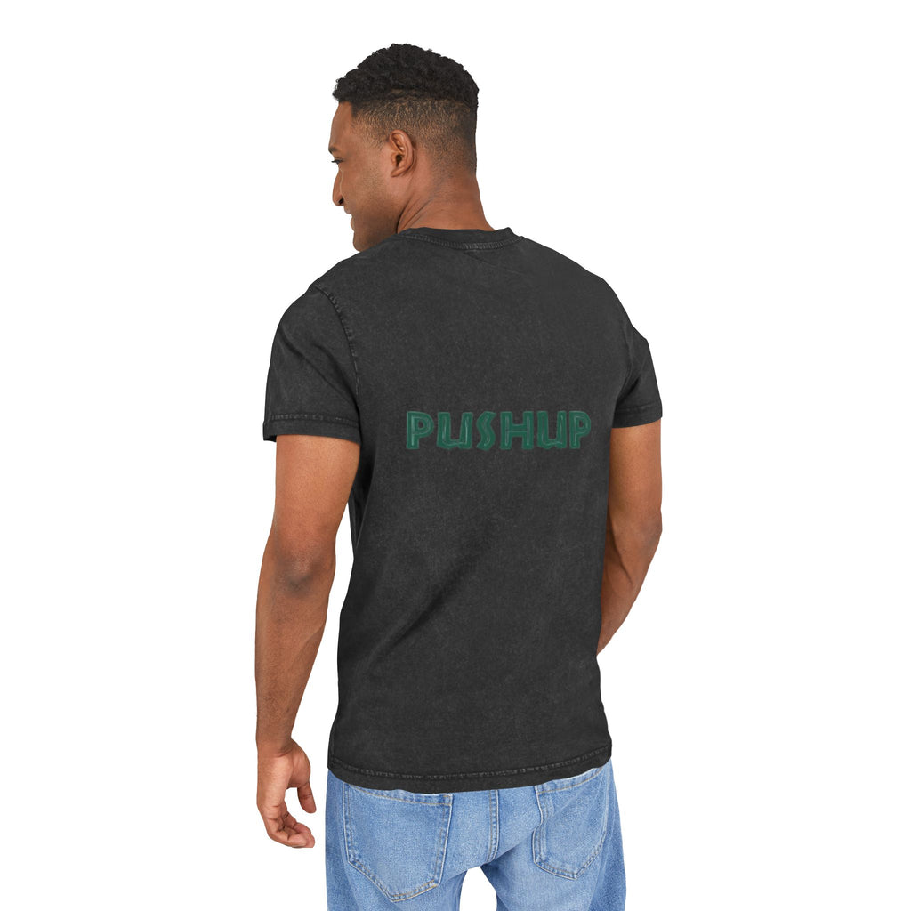 Acid Washed Pushup Tee - Unisex Vintage Style T-Shirt