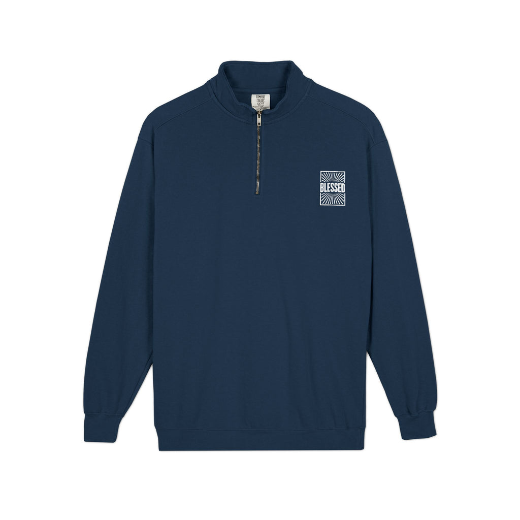 Blessed Quarter-Zip Sweatshirt — Inspirational Christian Pullover