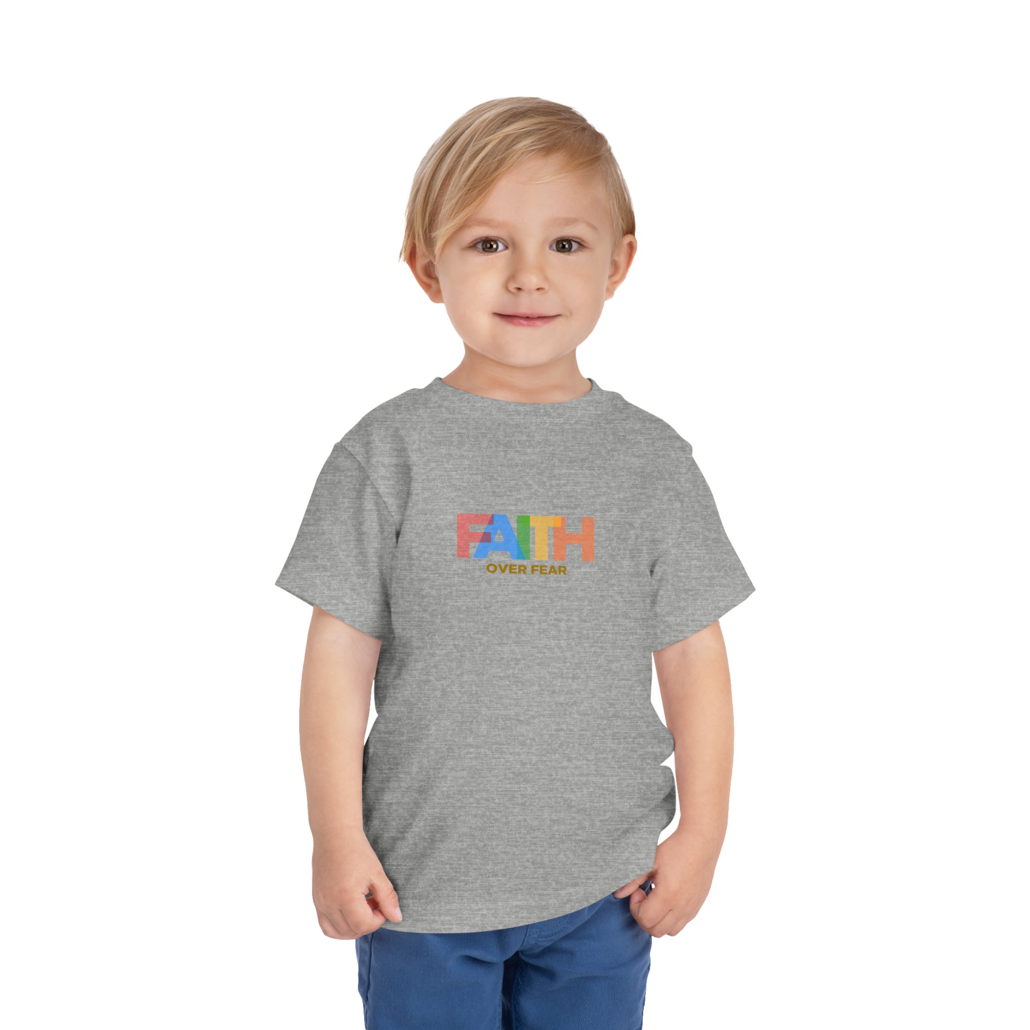 T-shirt pour tout-petits La foi sur la peur 