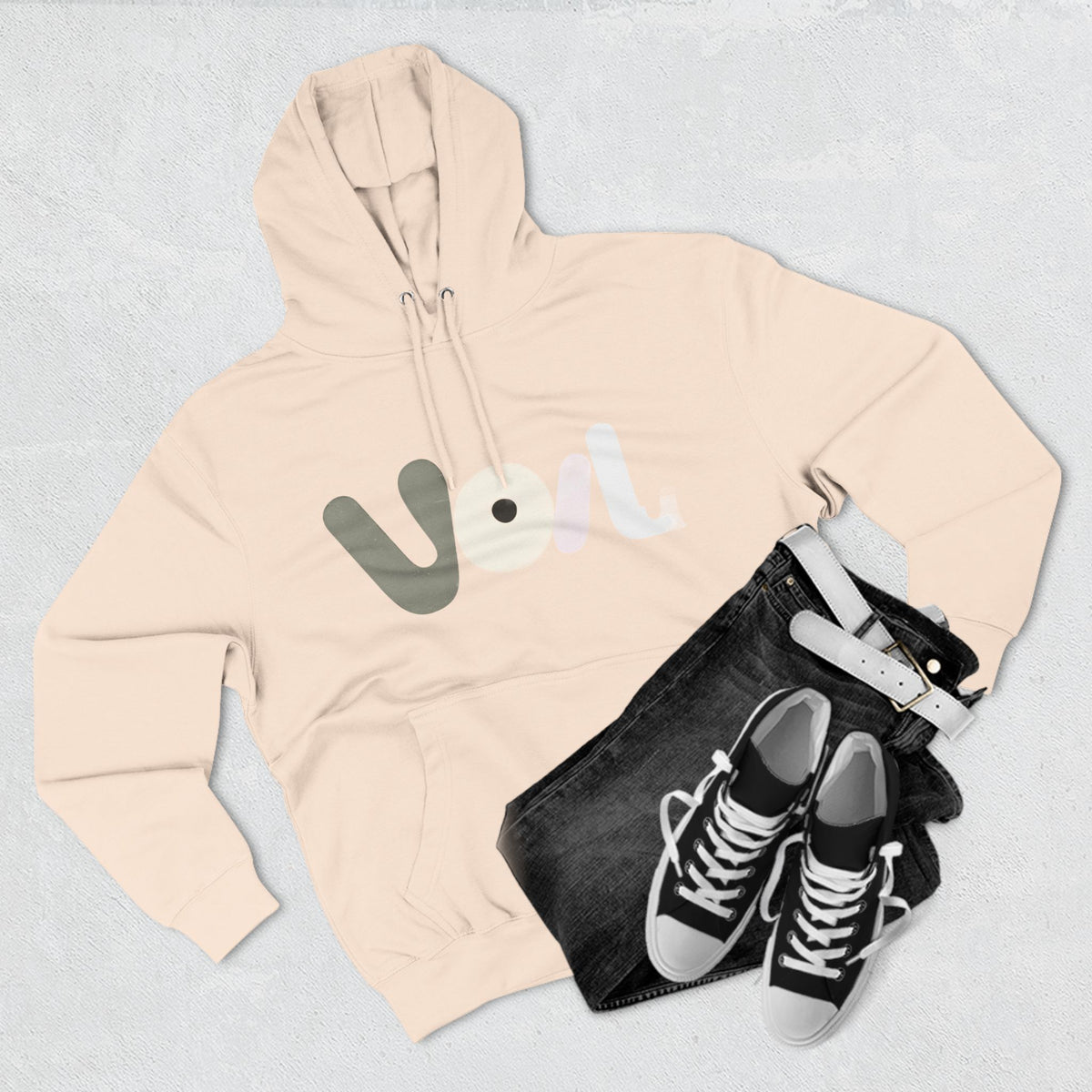 Voila Three-Panel  Hoodie