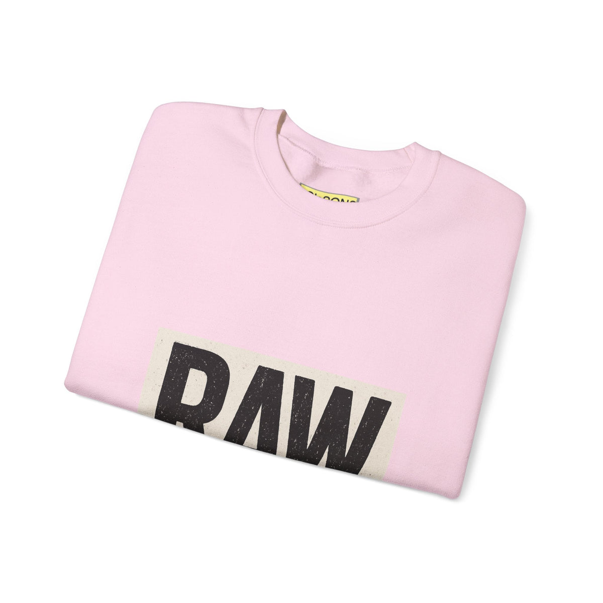 Stylish RAW Graphic Crewneck Sweatshirt, Unisex Casual Wear, Cozy Winter Layer, Trendy Streetwear, Perfect Gift for Him/Her Printify