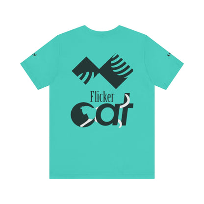 Flicker Cat Graphic Tee - Unisex Jersey Short Sleeve T-Shirt for Cat Lovers