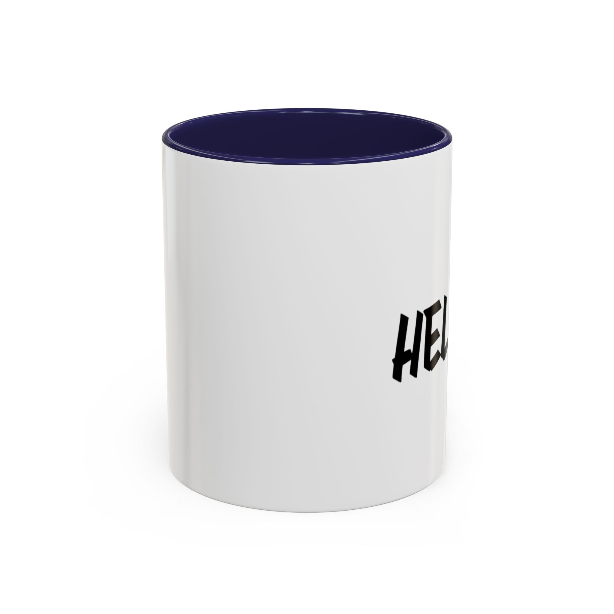 Hello! Accent Coffee Mug - Stylish 11oz & 15oz Black Handle Cup for Coffee Lovers