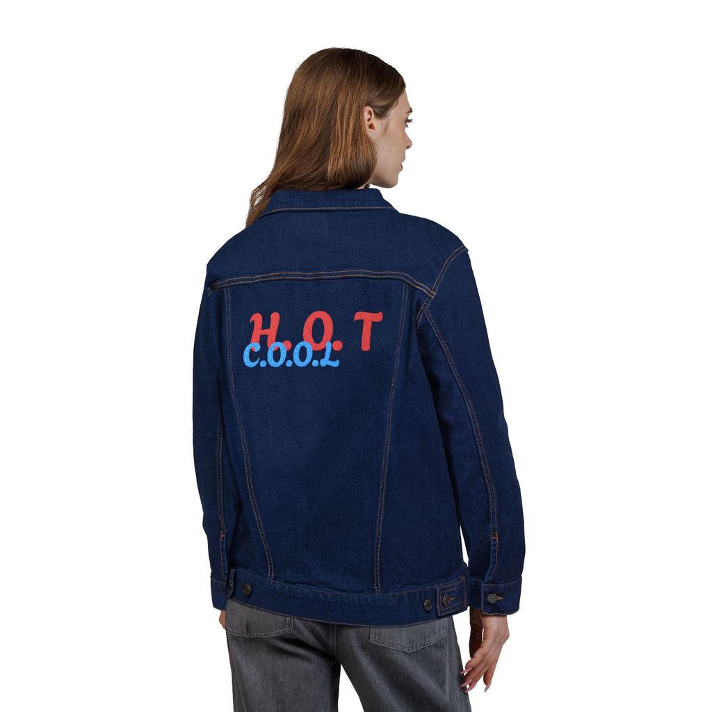 Stylish Unisex Embroidered Denim Jacket - Casual, Versatile, Gift for Birthdays, Holidays, Summer Outfits, Trendy Layering Printify