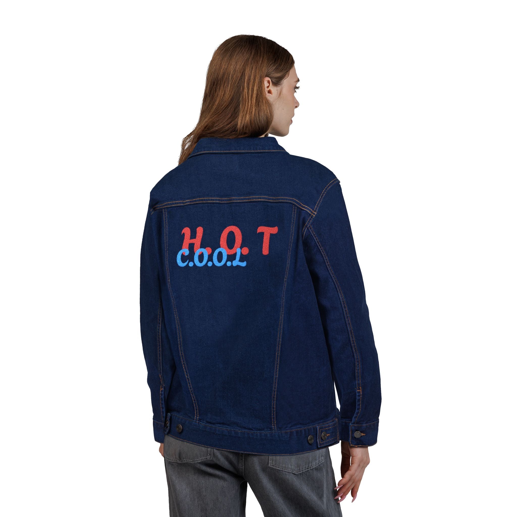 Stylish Unisex Embroidered Denim Jacket - Casual, Versatile, Gift for Birthdays, Holidays, Summer Outfits, Trendy Layering Printify