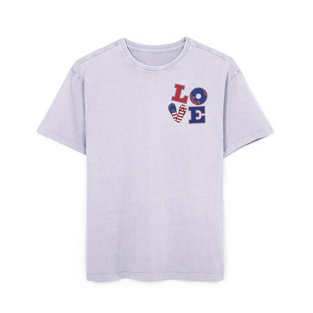 Unisex Tee - Love Acid Washed Heavy Oversize T-Shirt for Casual Comfort