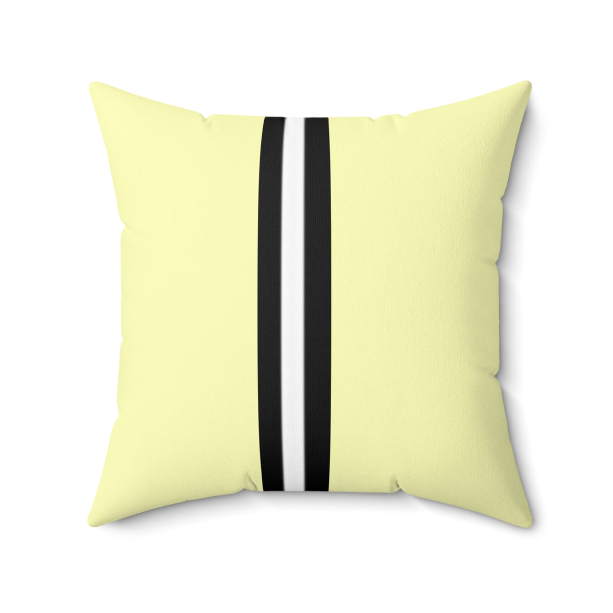 Square Pillow - Modern Striped Yellow for Cozy Living Spaces