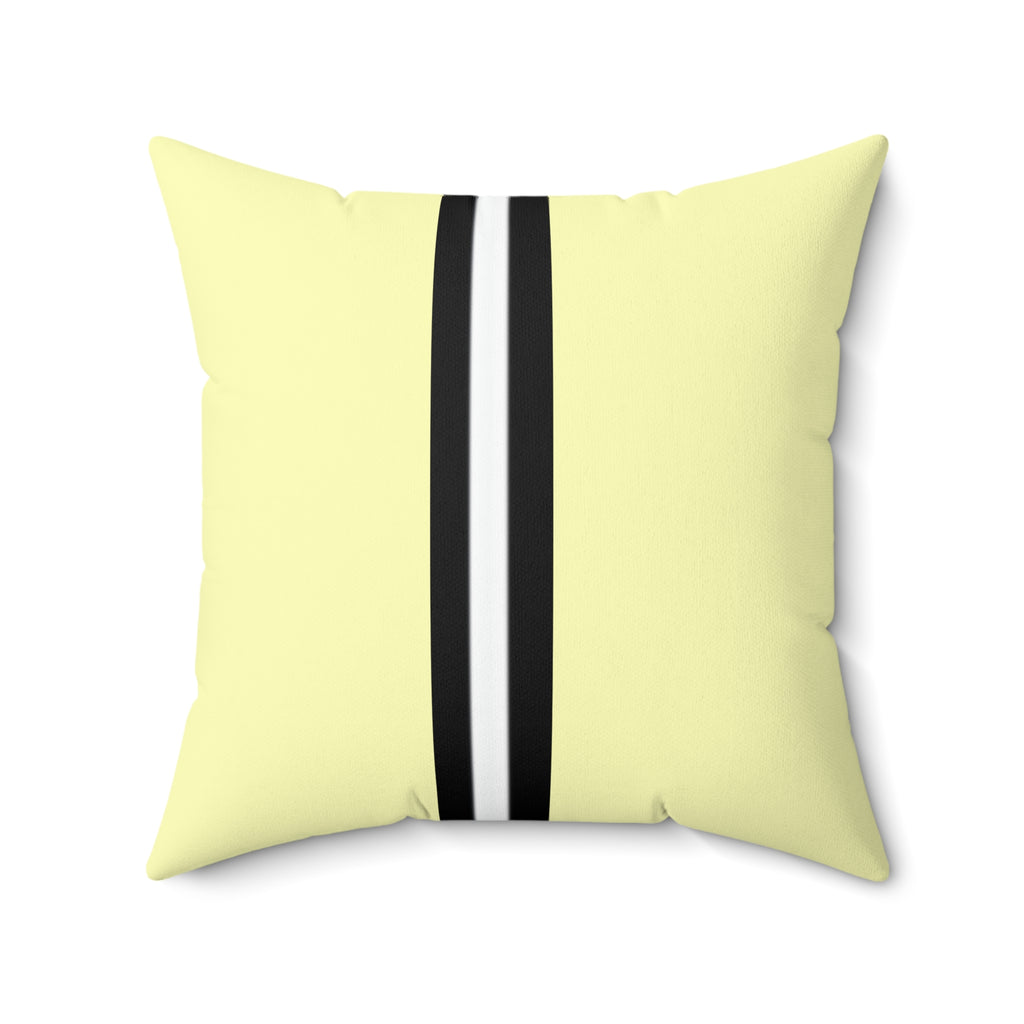 Square Pillow - Modern Striped Yellow for Cozy Living Spaces