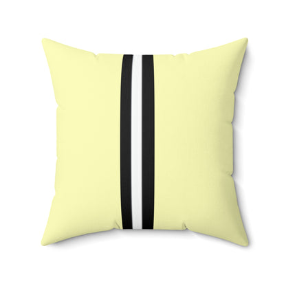 Square Pillow - Modern Striped Yellow for Cozy Living Spaces