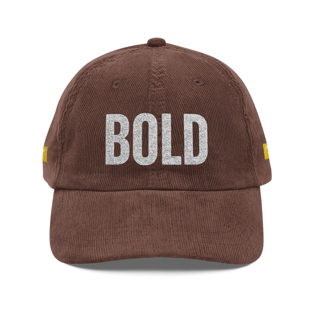 Bold Corduroy  Statement Hat, Embroidered Printify