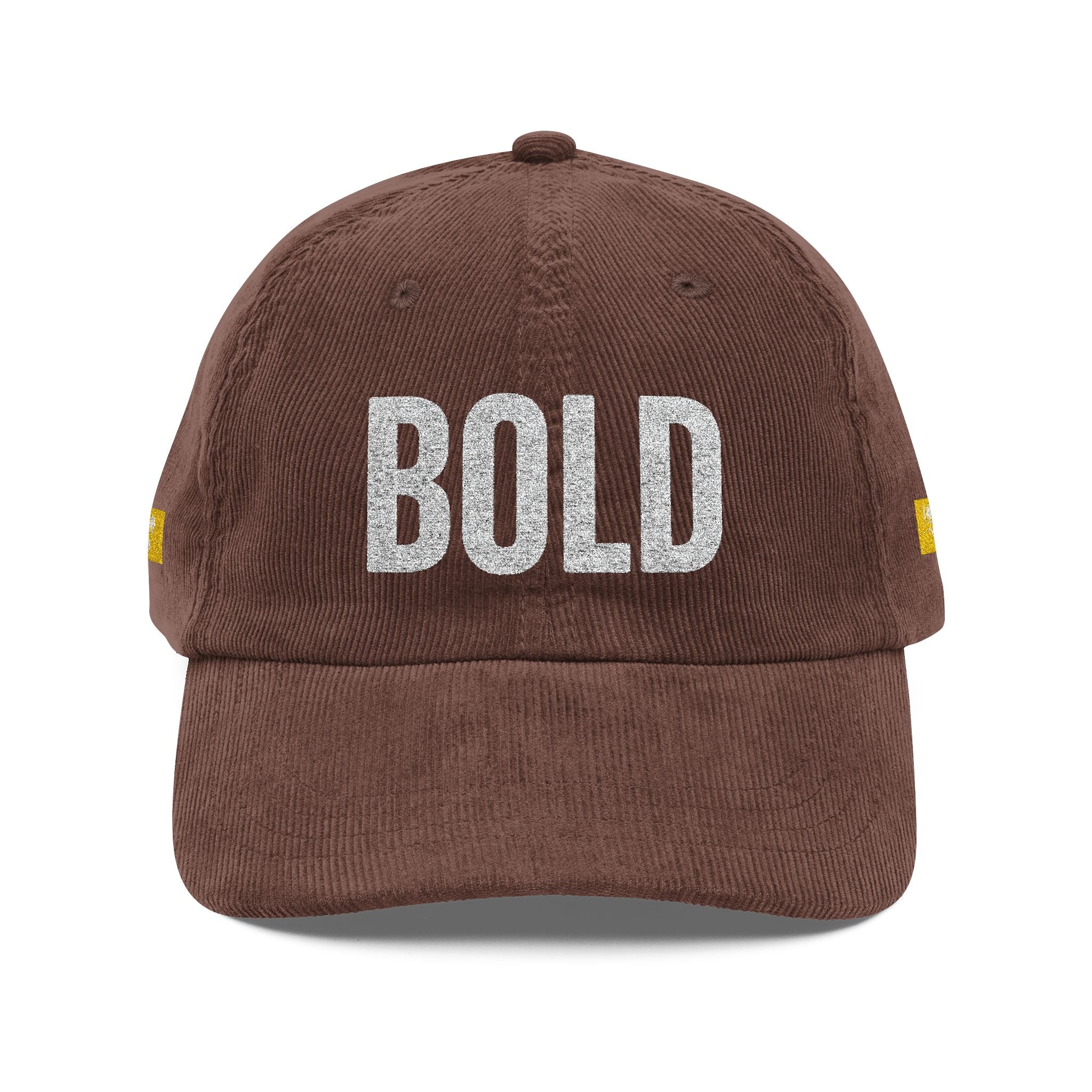 Bold Corduroy  Statement Hat, Embroidered Printify