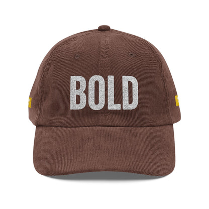 Bold Corduroy  Statement Hat, Embroidered Printify