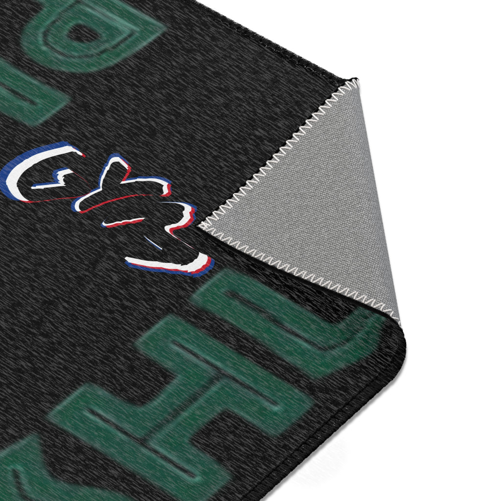 Motivational Gym Area Rug – Push-Up Design for Fitness Enthusiasts