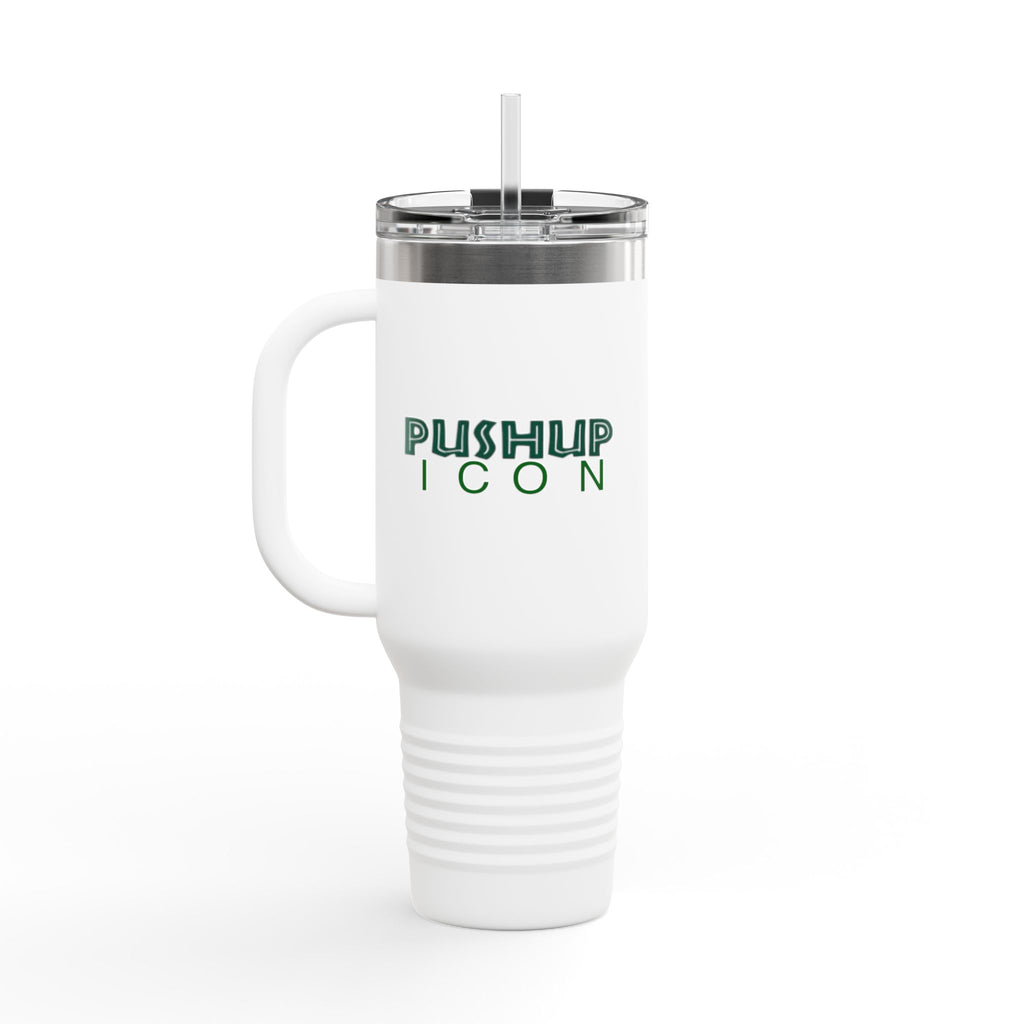 Inspirational Insulated Travel Mug - 40oz with Pushup Icon Design