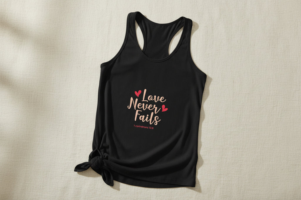 Women's Ideal Racerback Tank-Love Never Fails