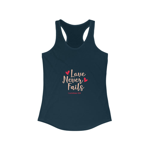 Women's Ideal Racerback Tank-Love Never Fails