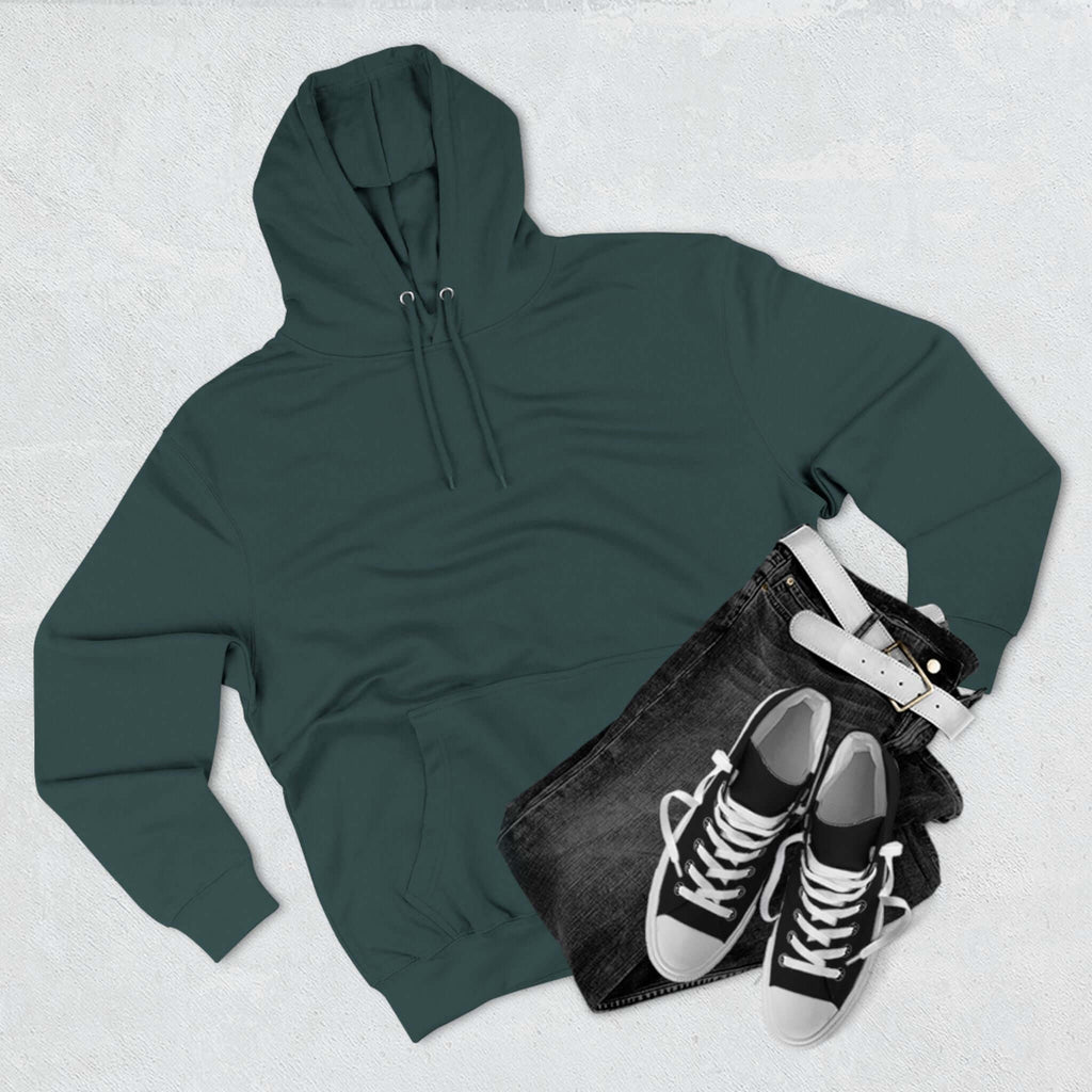 Fleece Hoodie with Quadrat Embroidery