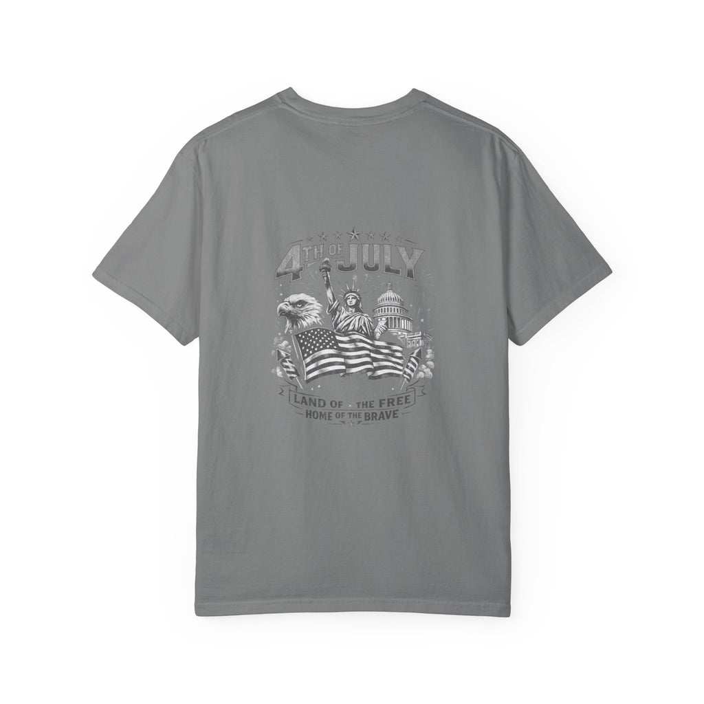 4th of July Patriotic T-Shirt — 'Land of the Free, Home of the Brave'