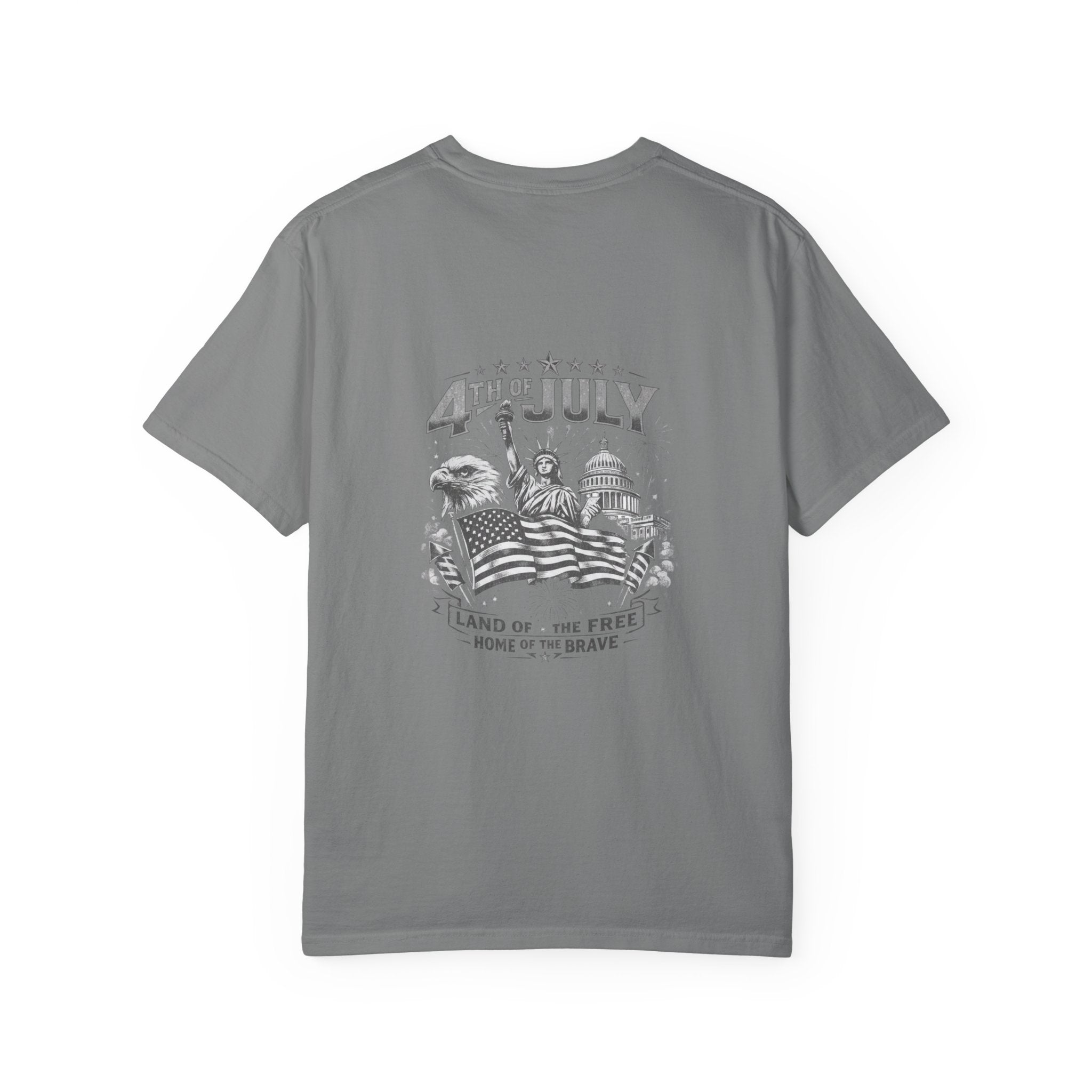 4th of July Patriotic T-Shirt — 'Land of the Free, Home of the Brave'