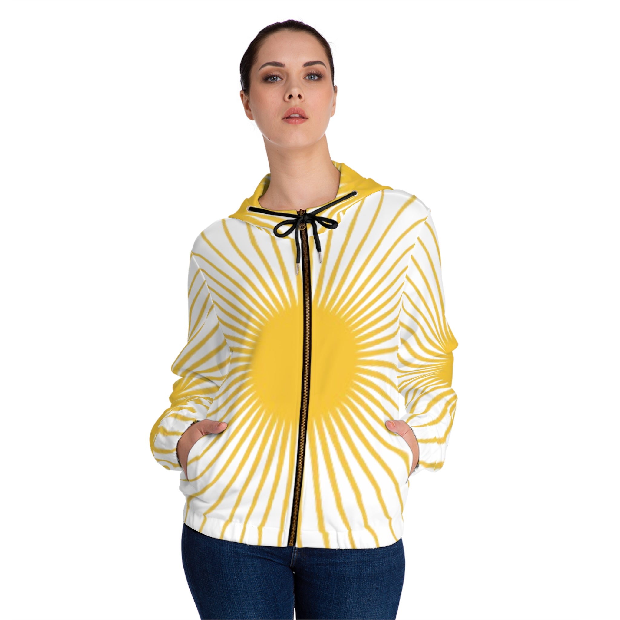 Rcnsons Women’s Full-Zip 'Wave' Hoodie (AOP)