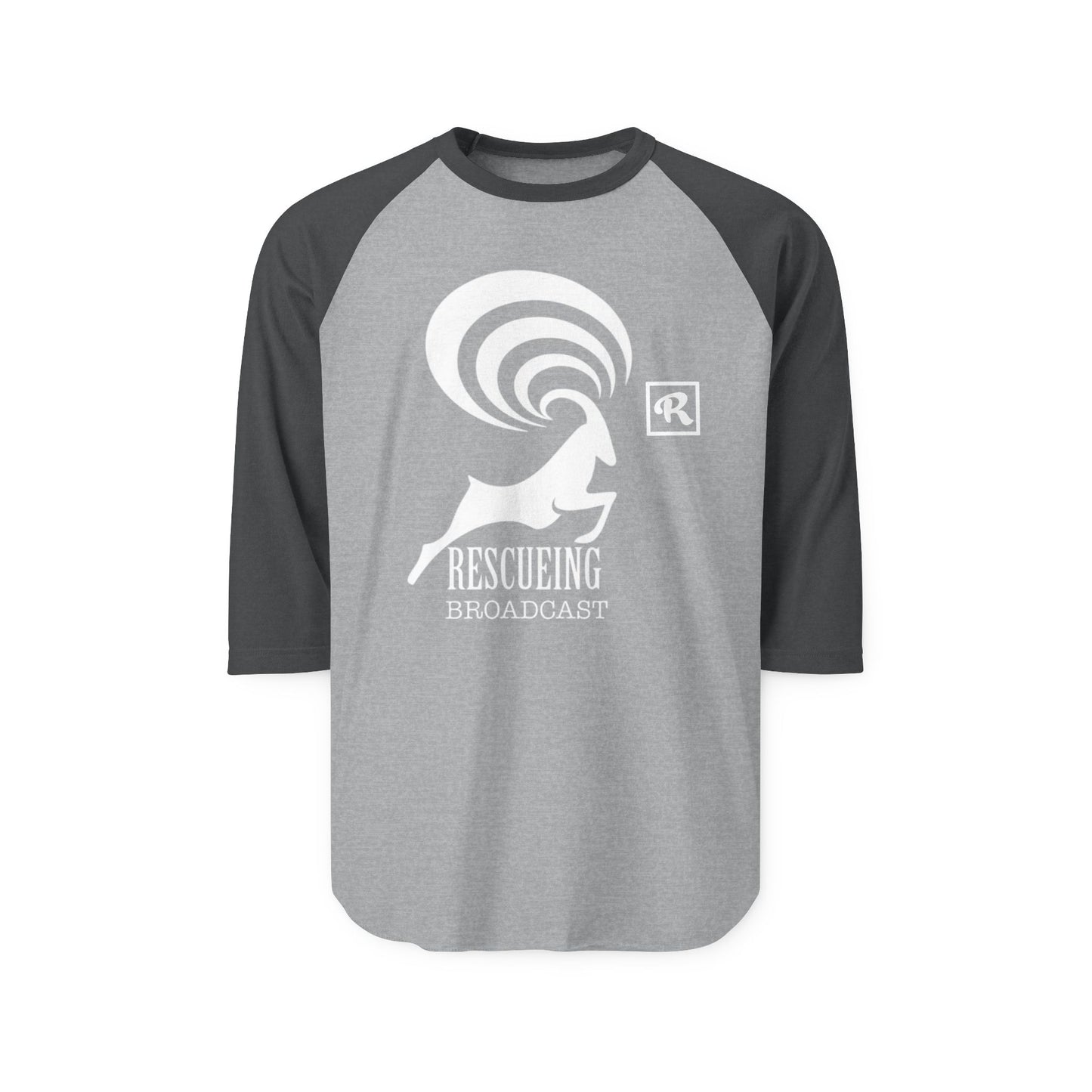 Rescueing Broadcast Unisex Raglan Shirt, Casual Tee, Gift for Animal Lovers, Sports Apparel, Eco-Conscious Fashion