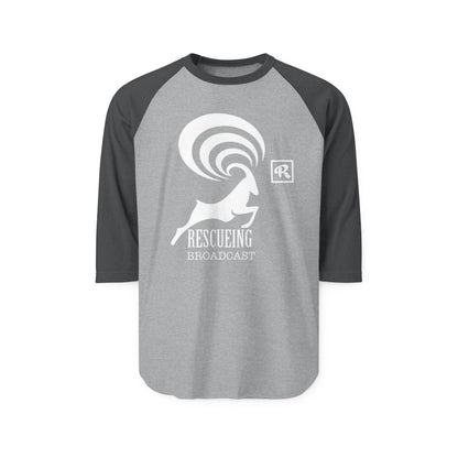 Rescueing Broadcast Unisex Raglan Shirt, Casual Tee, Gift for Animal Lovers, Sports Apparel, Eco-Conscious Fashion