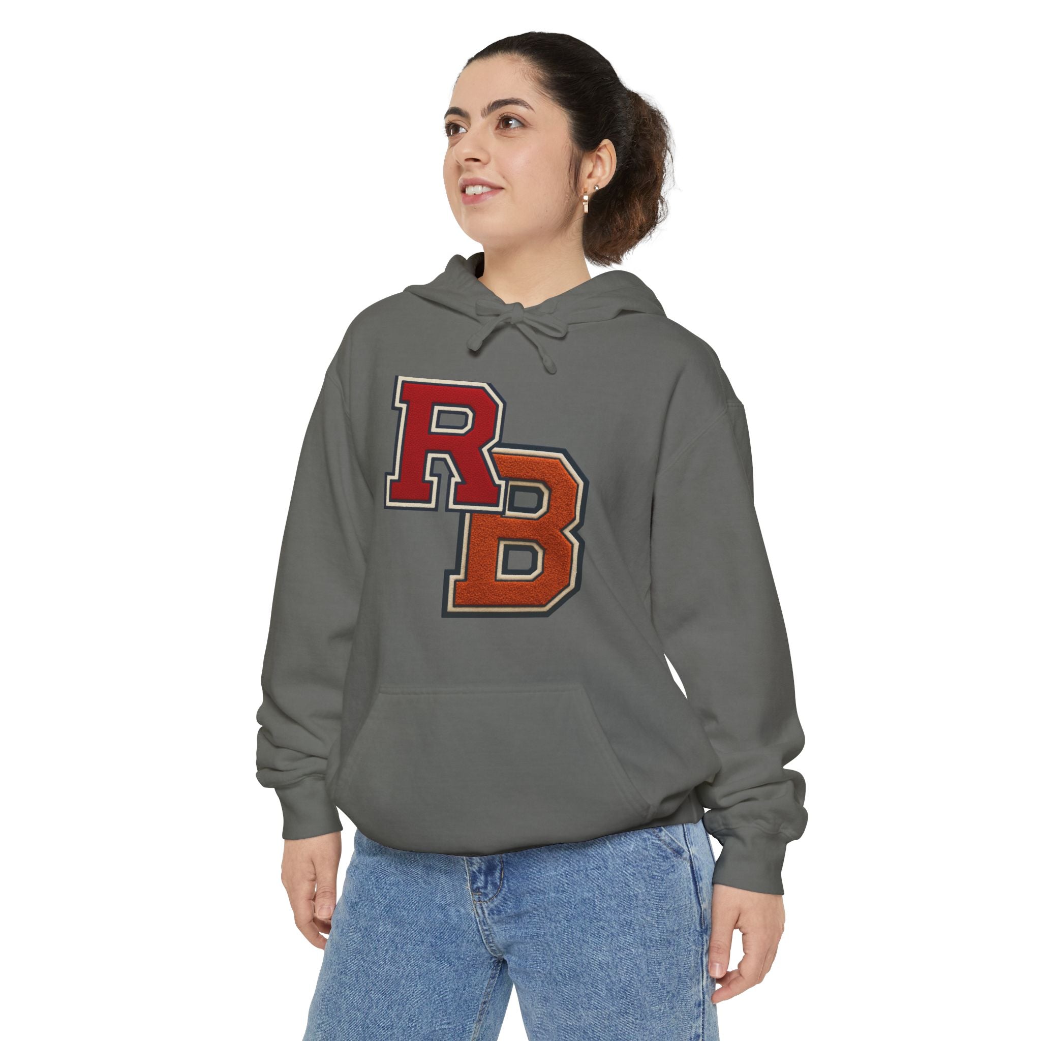 Letterman RB Hoodie — Garment-Dyed Athletic Pullover Printify