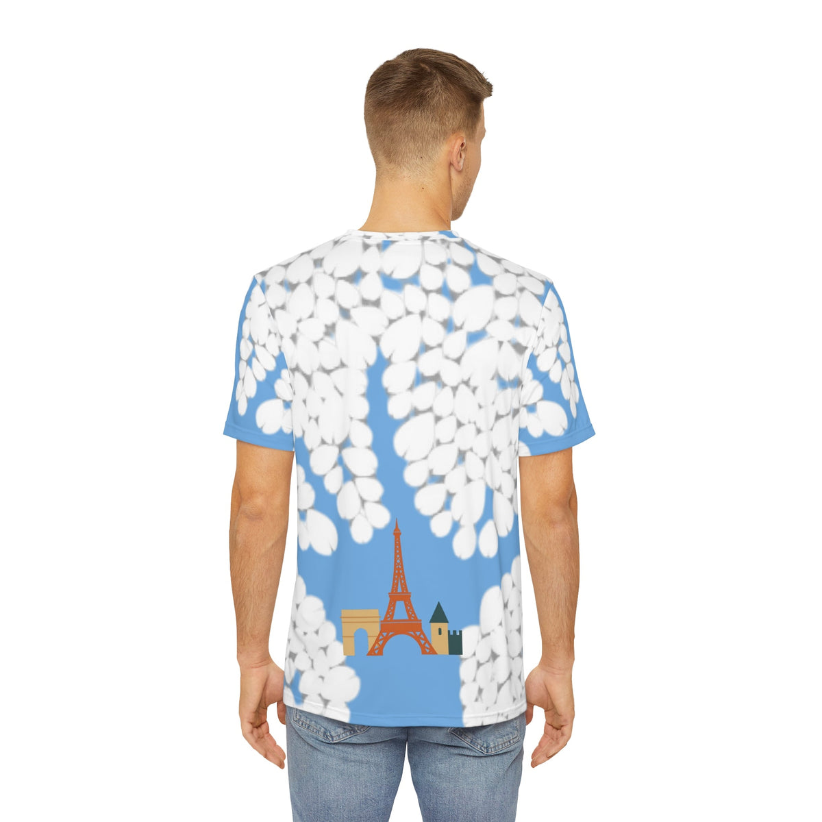 Parisian Spring Men's Tee, Floral Print Tee, Travel Shirt, Casual Wear, Unique Gift, Everyday Style Printify