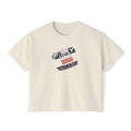 American Flag Graphic Boxy Tee - Women's Patriotic Casual Shirt