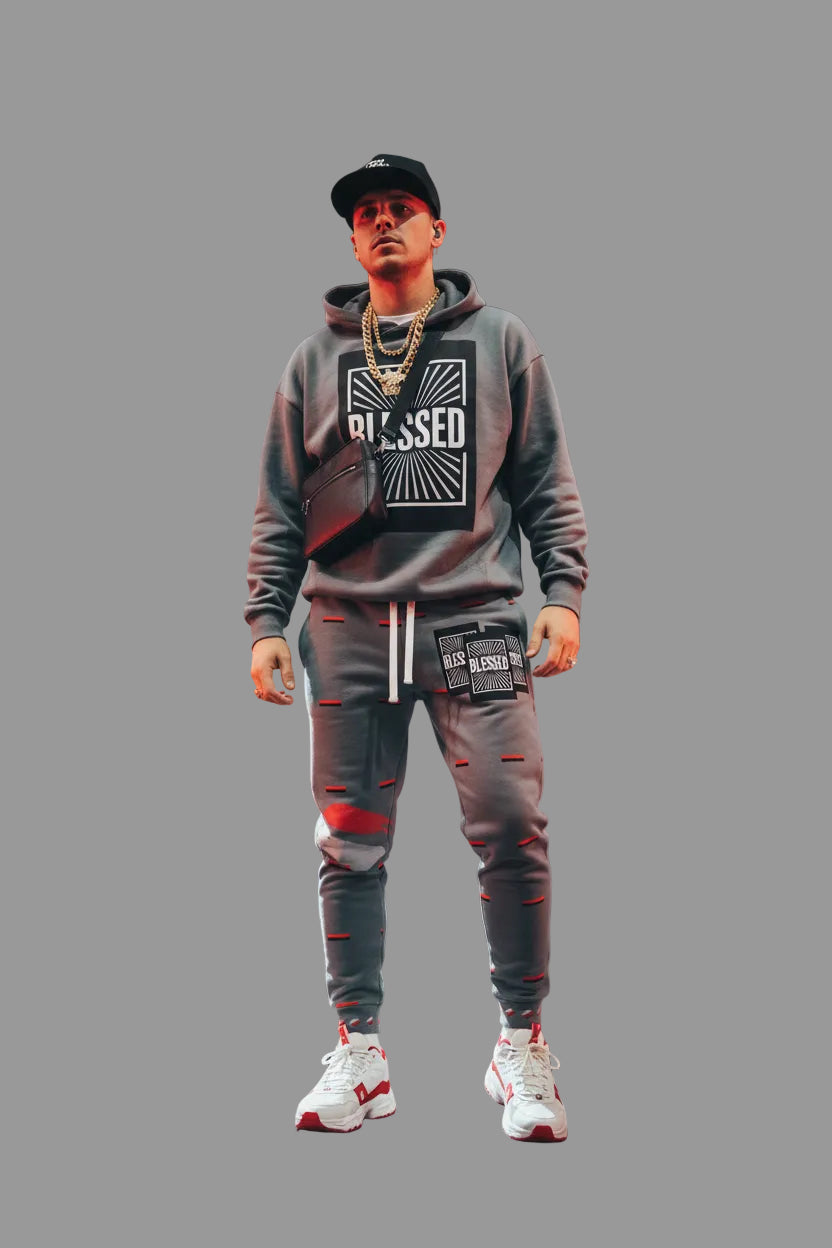 Blessed Athletic Joggers — 'Blessed' All-Over Print Joggers